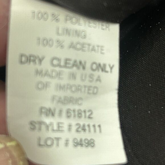 Vintage Depeche Dress Women's Size 16 Color Black Lined Yves Cossette Mode - Picture 7 of 12